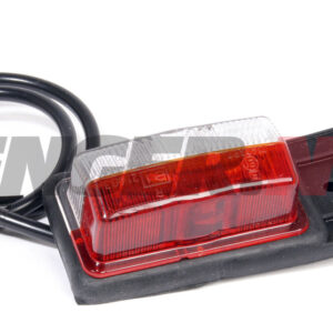 Breddemarkeringslys Jokon Rød / hvit 78x43mm med brakett, 500mm kabel