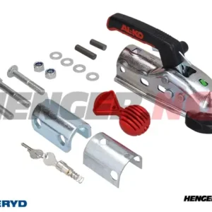 Kulekobling 2700 kg ALKO AK270 inkl. lås. Korset/horisontell hullbilde. Rør Ø35/40/45/50mm