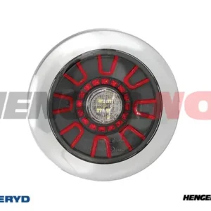 LED-baklys SCANDI-314 krom Valeryd høyre/venstre Ø155×39mm 12-36V, bajonettilslutning 5-pol