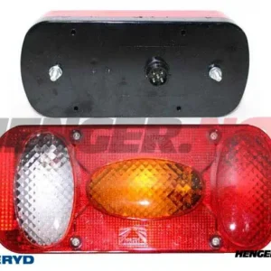 Baklys Aspöck Midipoint II H/V 218*98*57 med ryggelys og skiltlys. Bajonettilslutning