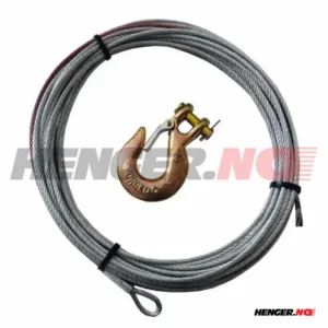 Wire Ø9,2mm x 26m til Thor Winch T-9500, 4309Kg. med krok