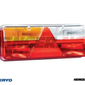 LED Baklys Valeryd Kingpoint Venstre 400x153x88mm 12-36V 7-funksjonelle med skiltlys, AMP støpsel