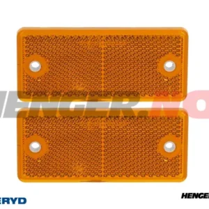 Aspöck rektangulær refleks 90x40 gul skruehull (2-pack)