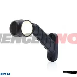 LED Sidemarkeringslykt WAS Høyre 189x140x55 hvit/rød 200mm kabel