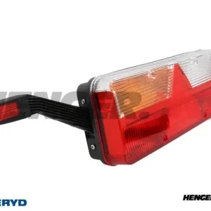 Baklys Valeryd Kingpoint Venstre 569x153x88mm 12-36V 6-funksjonelle med LED markeringslys på gummiarm, AMP tilkobling