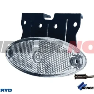 LED Posisjonslys 102,4x74x37,8mm 12-36V Hvit 50cm kabel inkl. QS075 kontakt