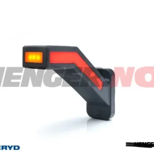 LED Sidemarkeringslykt WAS Venstre 184,9x145,5x58 gul/hvit/rød 240mm kabel