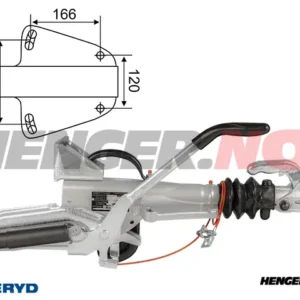 Påløpsbrems Knott, V, KFG30-A,  1600-3000Kg med konsol