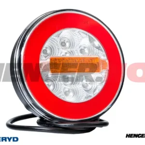 LED Baklys SCANDI-113 Høyre/Venstre Ø140x50,5mm 12-24V inkl 1m Kabel