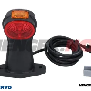 Breddemarkeringslykt Aspöck Superpoint II 116x75x35mm Hø/Ve rød/hvit 24V med P&R 1,5m kabel