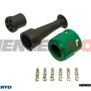 Bajonetkobling med 6st ledere, høyre/grønn, innvendig sporing