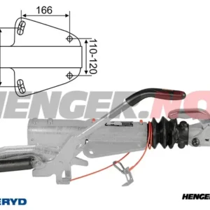 Påløpsbrems Knott, V, KF27-B, utf. GF,  1400-2700Kg