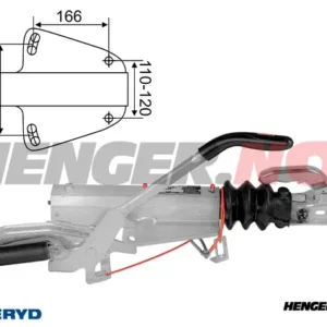 Påløpsbrems Knott, V, KF17-E utf. GF,  900-1700Kg