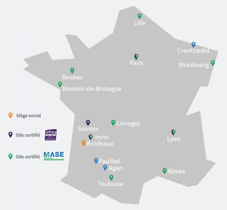 carte implantation groupe