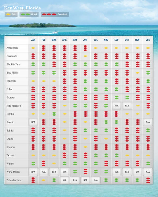 Key West Fishing Calendar 