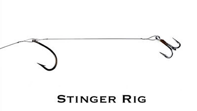 Treble Stinger Rig, Wire Leader - USA Fishing Hooks