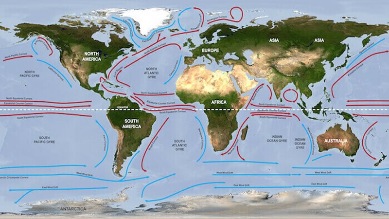 Gulf stream water temperatures