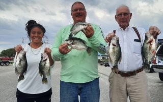 Many anglers use tube jigs, freshwater grass shrimp around fish attractors