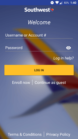 app engagement southwest login