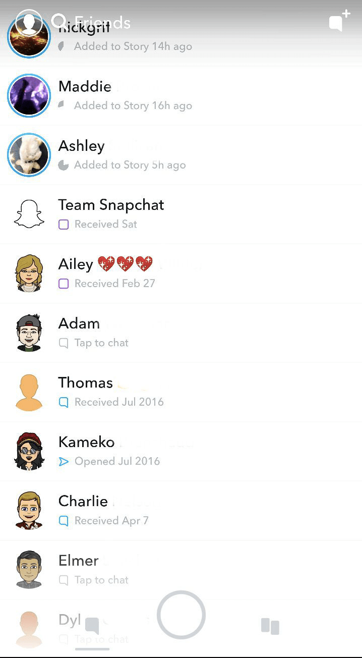 edit snapchat friends list