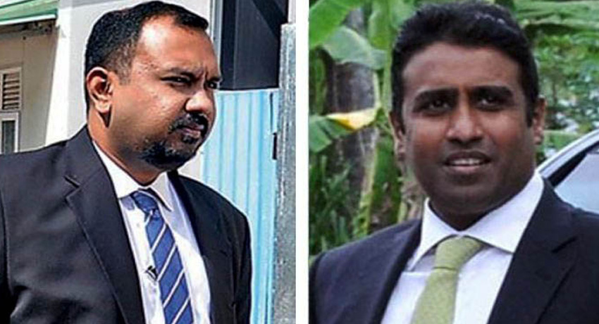 Arjun Aloysius and Kasun Palisena file an application to the Court seeking bail