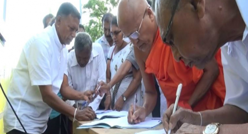 Petition signing at Sri Vishnu Devalaya