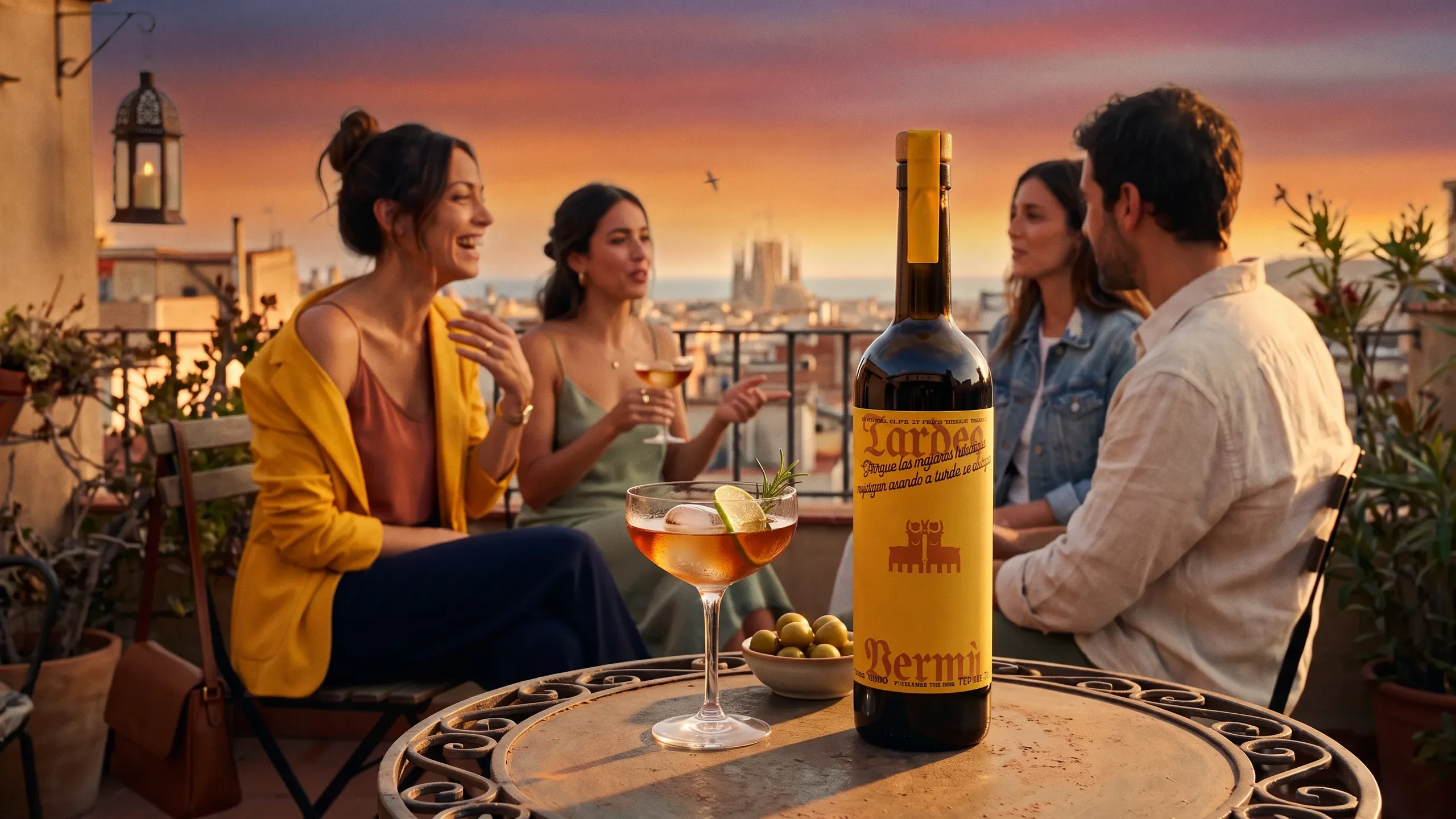 Vermut wine glass product composition