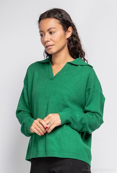 Pull oversized col polo