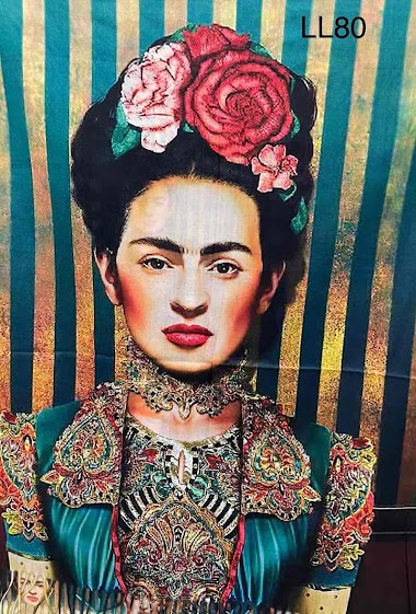 Foulard imprimé tableau oeuvre d'art Frida Kahlo