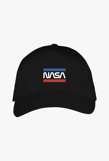 Casquette adulte brodée NASA - Wormstripes noir