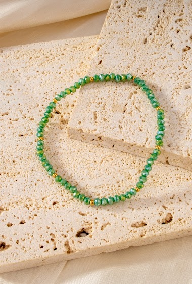 Bracelet multi perles de couleur en acier inoxydable