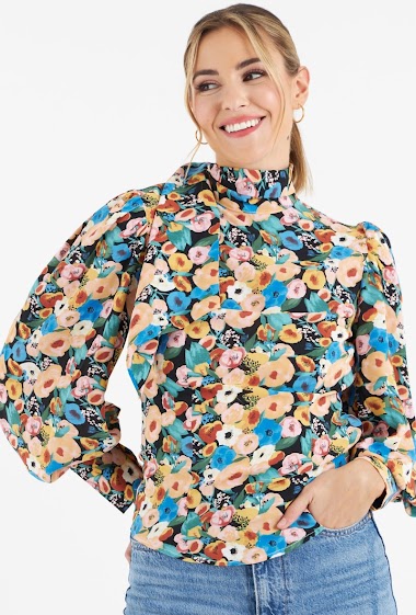 Moscow Black Floral Blouse