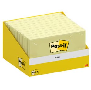 FOGLIETTI POST-IT NOTES 6830-CY-W10 GIALLO CANARIO 3M 7.6x12.7cm