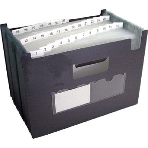 PORTADOCUMENTI A SOFFIETTO 13 INSERTI NERO HFP 26x14cm - Perego Carta