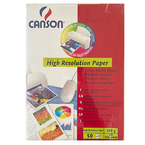 COLOR INK-JET HIGH RESOLUTION BIANCA CANSON A4 180gr