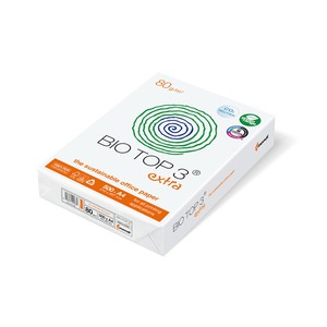 BIO TOP 3 EXTRA CO2 NEUTRAL BIANCO NATURALE MONDI A4 80gr}