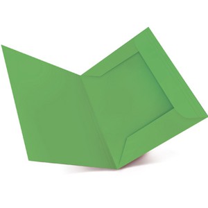 Cartelline 3 lembi cartoncino Bristol 200 gr 25x34,5cm verde Cartotecnica  del Garda conf. 25 pezzi