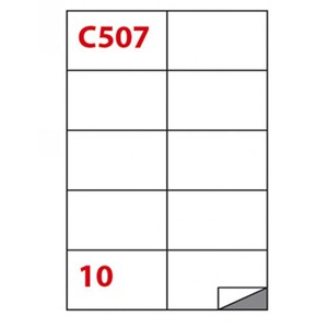 10 ETICHETTE ADESIVE IN FOGLI A4 BIANCHE MARKIN 105x59mm