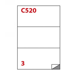 3 ETICHETTE ADESIVE MARKIN IN FOGLI A4 BIANCHE MARKIN 210x99mm