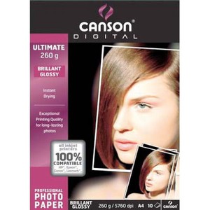 CARTA FOTOGRAFICA CANSON DIGITAL ULTIMATE BIANCA CANSON A4 260gr 10 FOGLI