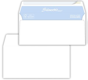 BUSTA SILVER90 LASER BIANCA STRIP PIGNA 11x23cm 90gr