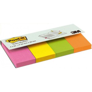 SEGNAPAGINA IN CARTA POST-IT NOTES 670-4N COLORI ASSORTITI 2x3.8cm}