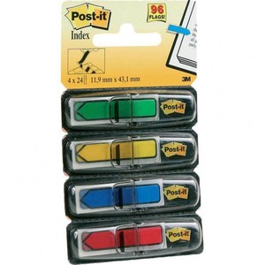 SEGNAPAGINA POST-IT INDEX MINI FRECCIA 684-ARR3 COLORI ASSORTITI 1.2x4.3cm}