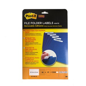 1200 ETICHETTE POST-IT SUPER STICKY BIANCHE 3M 63.5x29.6mm}