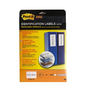 675 ETICHETTE POST-IT SUPER STICKY BIANCHE 3M 63.5x29.6mm