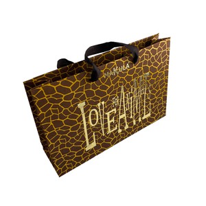 SHOPPER MAKULA CURRY GIRAFFE 36X24cm}