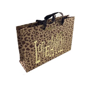 SHOPPER MAKULA CARAMEL LEOPARD 36X24cm}