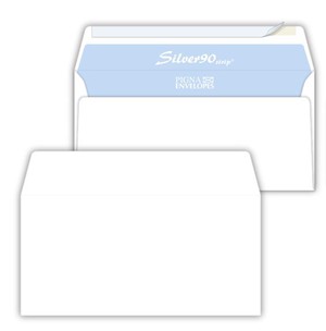 BUSTA SILVER90 BIANCA STRIP PIGNA 11x22cm DL 90gr}