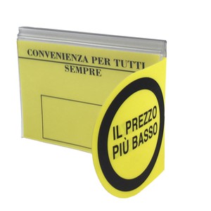 STOPPER PER PROFILI PORTA PREZZO GIALLO}