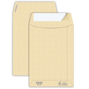 100 Buste da lettera a sacco C5, 90 g/m² carta offset, Senza